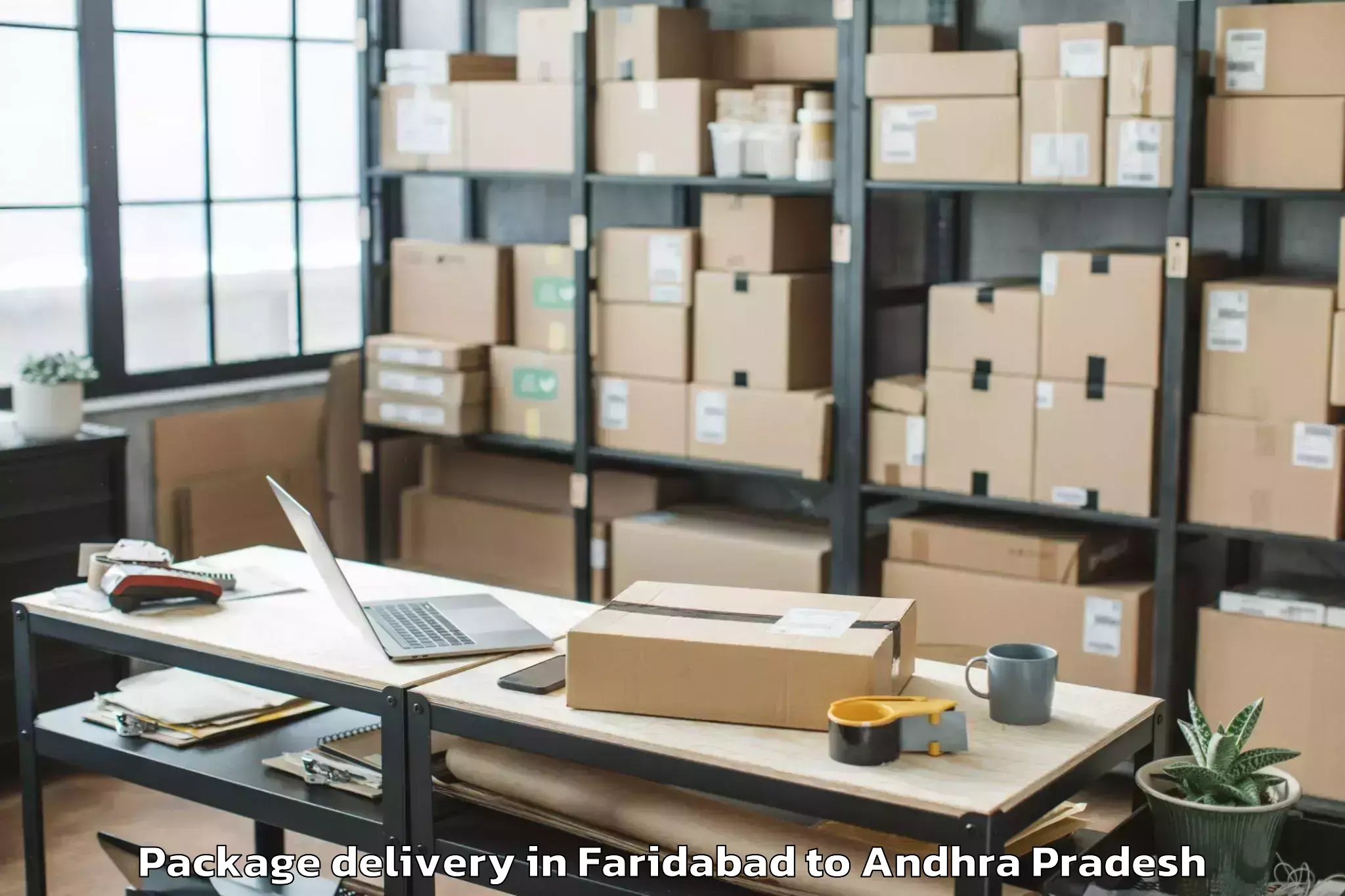 Book Faridabad to Garugubilli Package Delivery Online